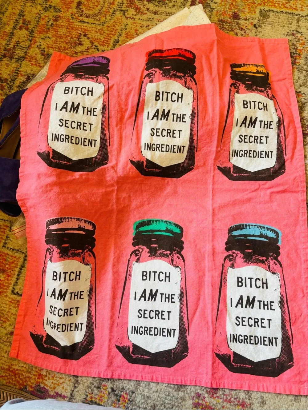 Spicy Kitchen Decor  “Secret Ingredient” Hot Pink Tea